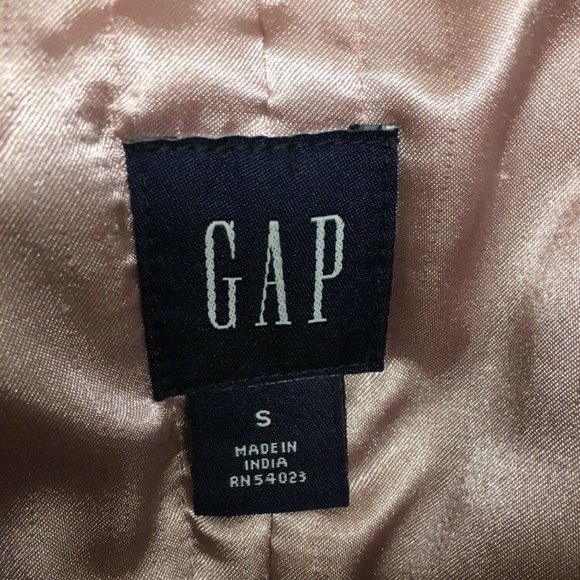 GAP Jacket Women's Small Light Brown Long Sleeve Thick Collard Button Down Coat - Picture 6 of 6